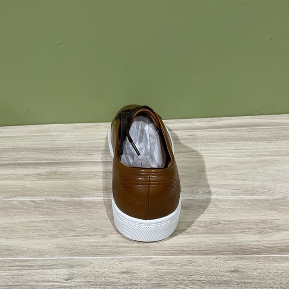 santino Luciano cognac casual Leather Men's Sneakers - Picture 4 of 5